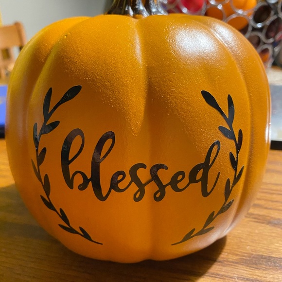 Other - Approx 7” Tall Blessed Pumpkin Fall Decor